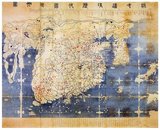 The Honil Gangni Yeokdae Gukdo Ji Do ('Map of Integrated Lands and Regions of Historical Countries and Capitals'), often abbreviated as Kangnido, is a world map created in Korea (ca. 1470), produced by Yi Hoe and Kwon Kun, premised about a similar map that was introduced to Korea from Japan in 1402.<br/><br/>

The Kangnido is one of the oldest surviving world maps from East Asia, along with the Chinese Da Ming Hun Yi Tu (ca. 1398). It is one of the most important materials for reconstructing the lost 14th-century original by the Chinese. As a world map, it reflects the geographic knowledge of China during the Mongol Empire when geographical information about Western countries became available via Islamic geographers.<br/><br/>

It depicts the general form of the Old World, from Africa and Europe in the west to Japan in the east. Although, overall, it is less geographically accurate than its Chinese cousin, most obviously in the depiction of rivers and small islands, it does feature some improvements (particularly the depictions of Korea and Japan, and a less cramped version of Africa).